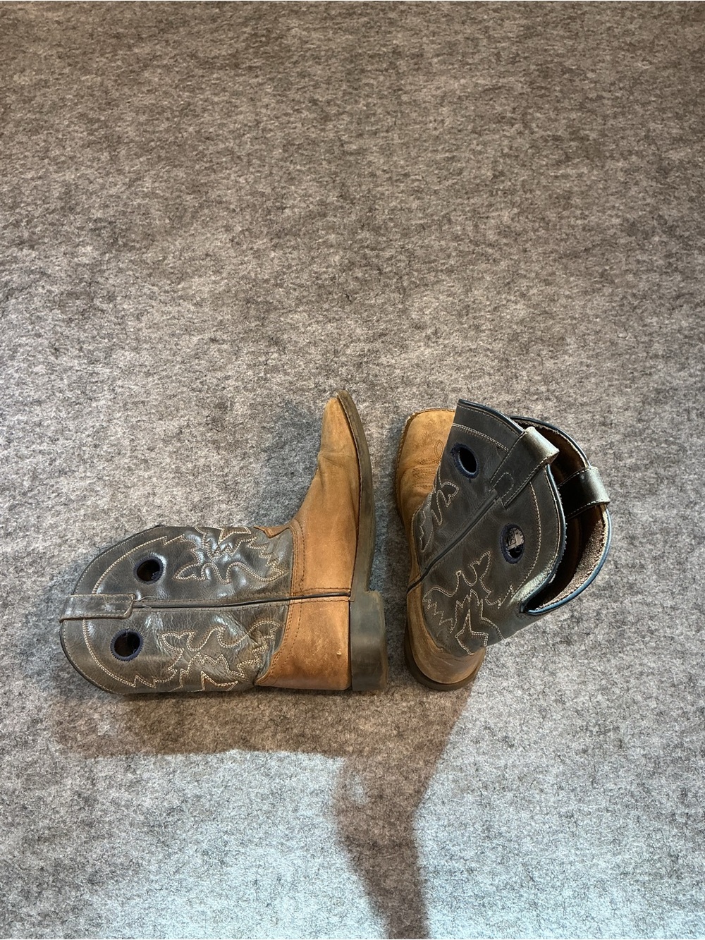 Smoky Mountain Boots Brown Leather Western Pull-On Boots Size 5